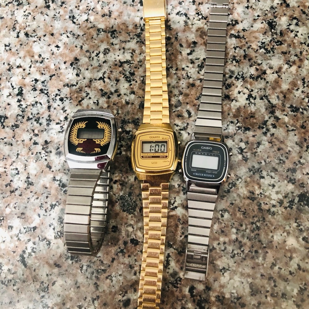Casio Gold and Silver Digital Smartwatches